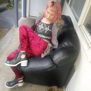 Black platform boots/shoes